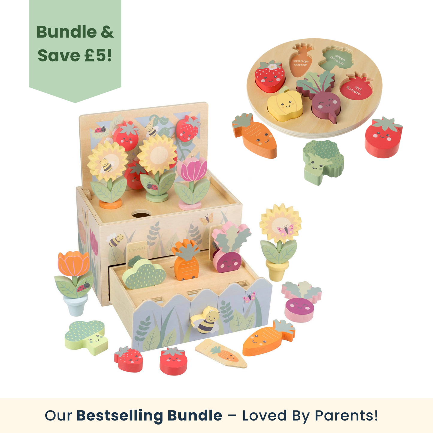Grow & Play Wooden Gardening Bundle
