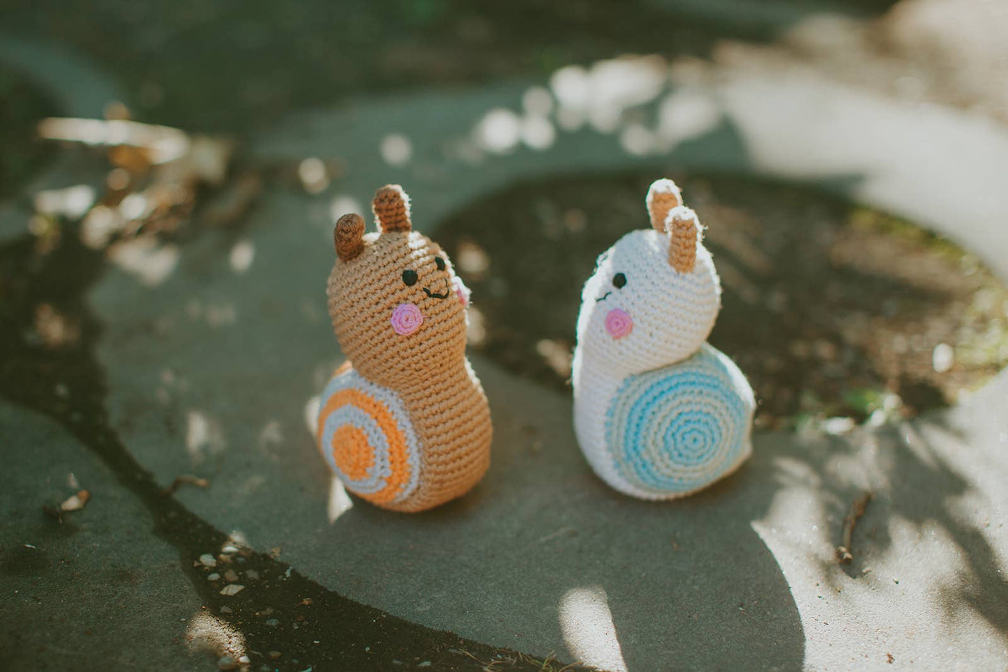 Crochet Snail Rattle – Cream
