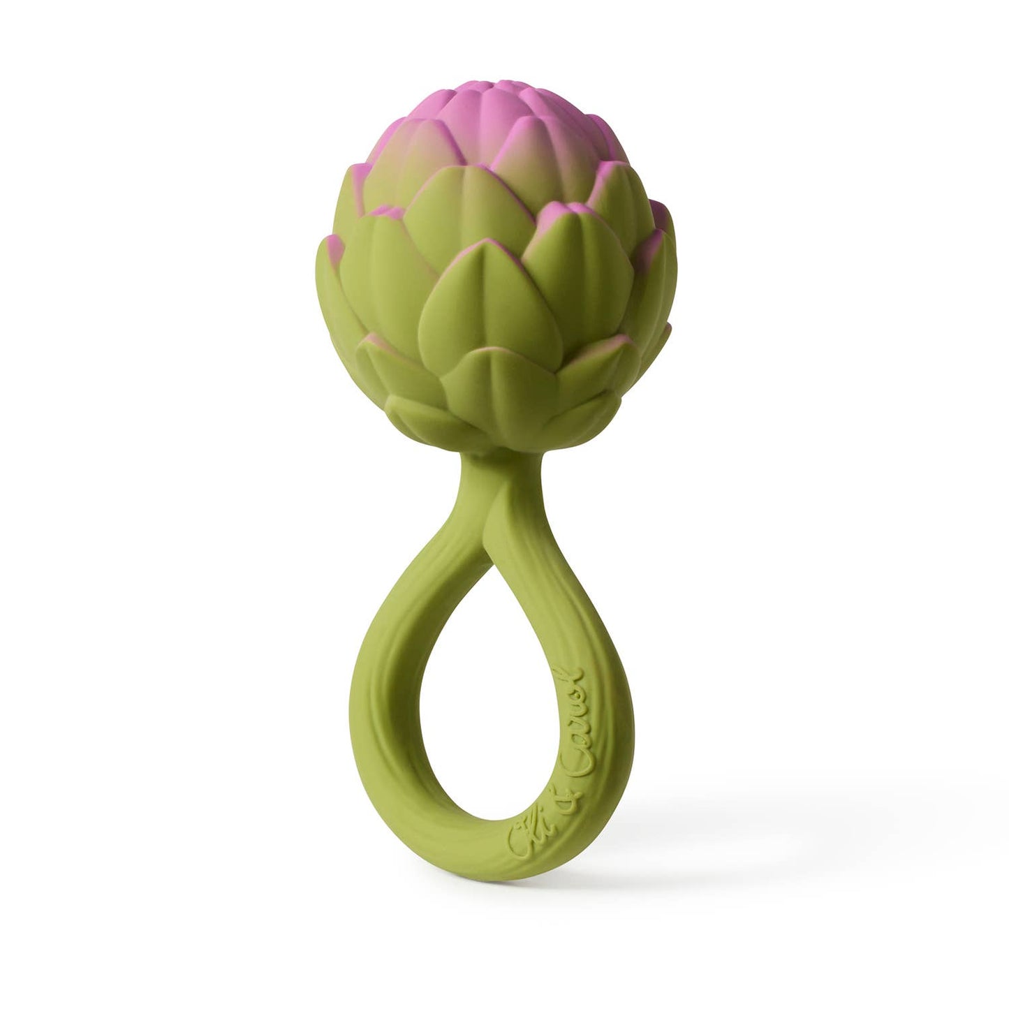 Artichoke Natural Rubber Rattle & Teether
