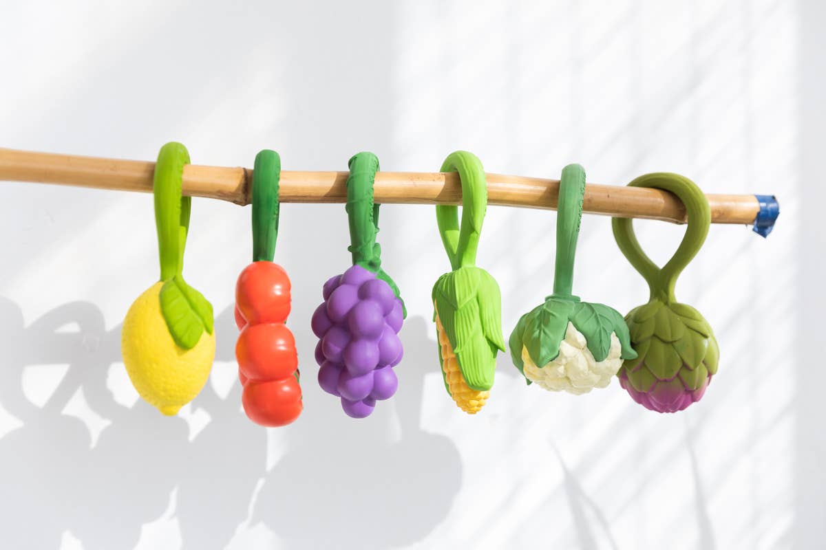 Tomato Natural Rubber Rattle Teether
