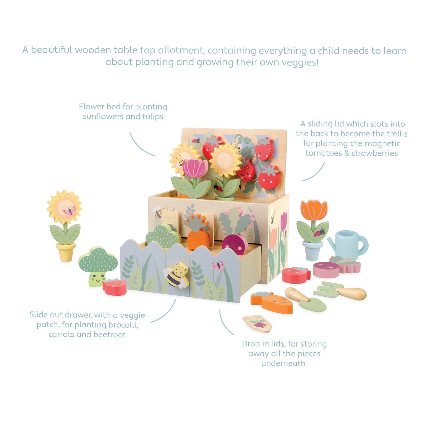 Grow & Play Wooden Gardening Bundle