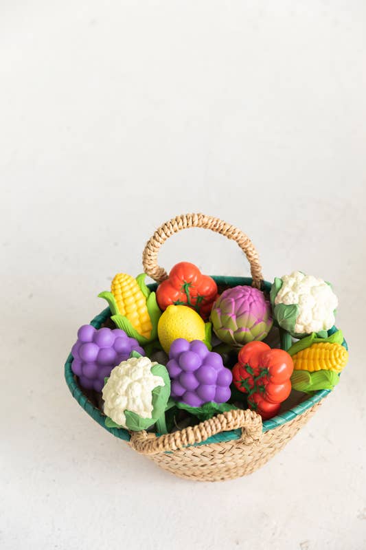 Tomato Natural Rubber Rattle Teether