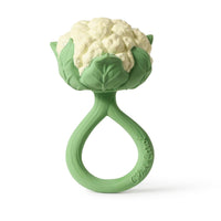 Cauliflower Natural Rubber Rattle Teether