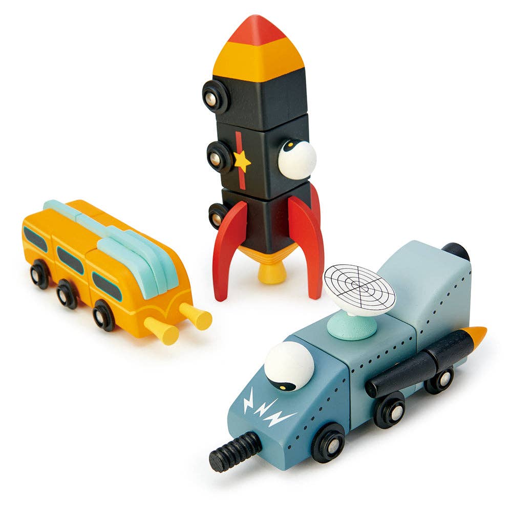 Space Race Wooden Construction Set