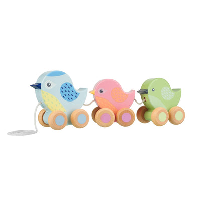 Pull Along Wooden Birdies