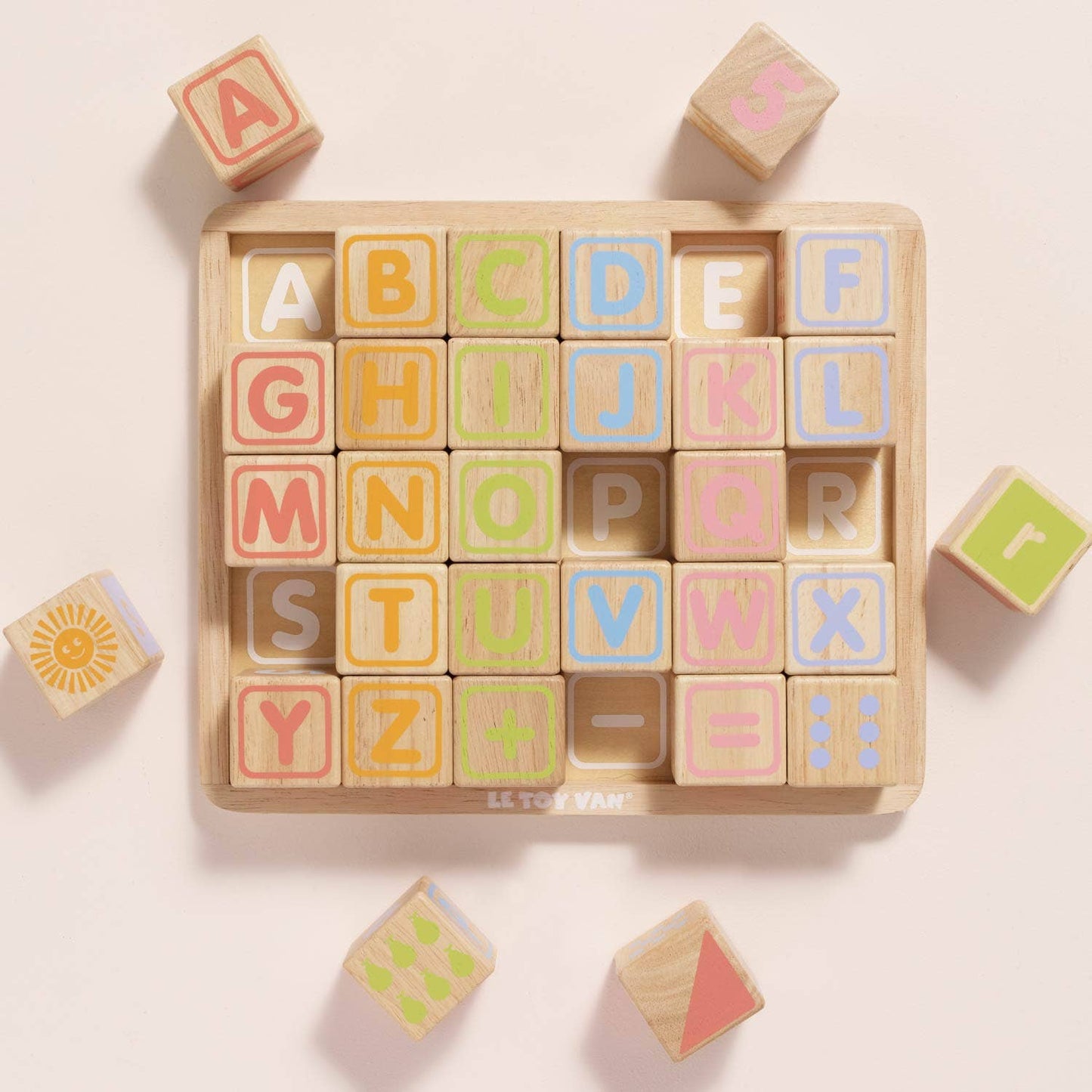 ABC Wooden Learning Blocks - Letters, Numbers & Phonics
