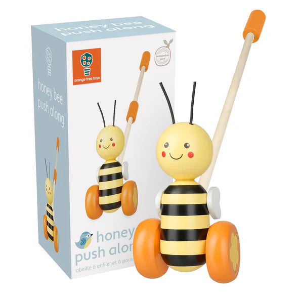 Wooden Push Along Honey Bee