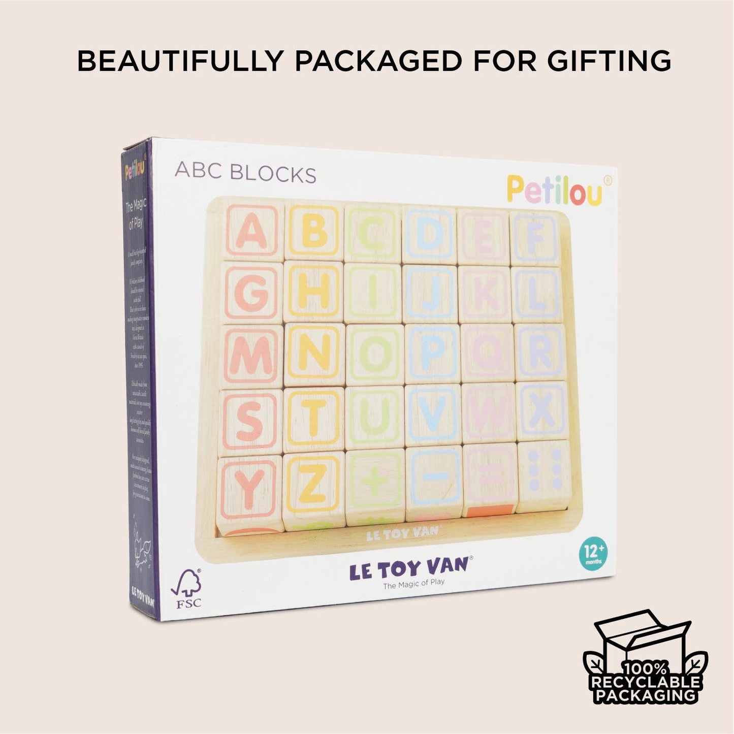 ABC Wooden Learning Blocks - Letters, Numbers & Phonics