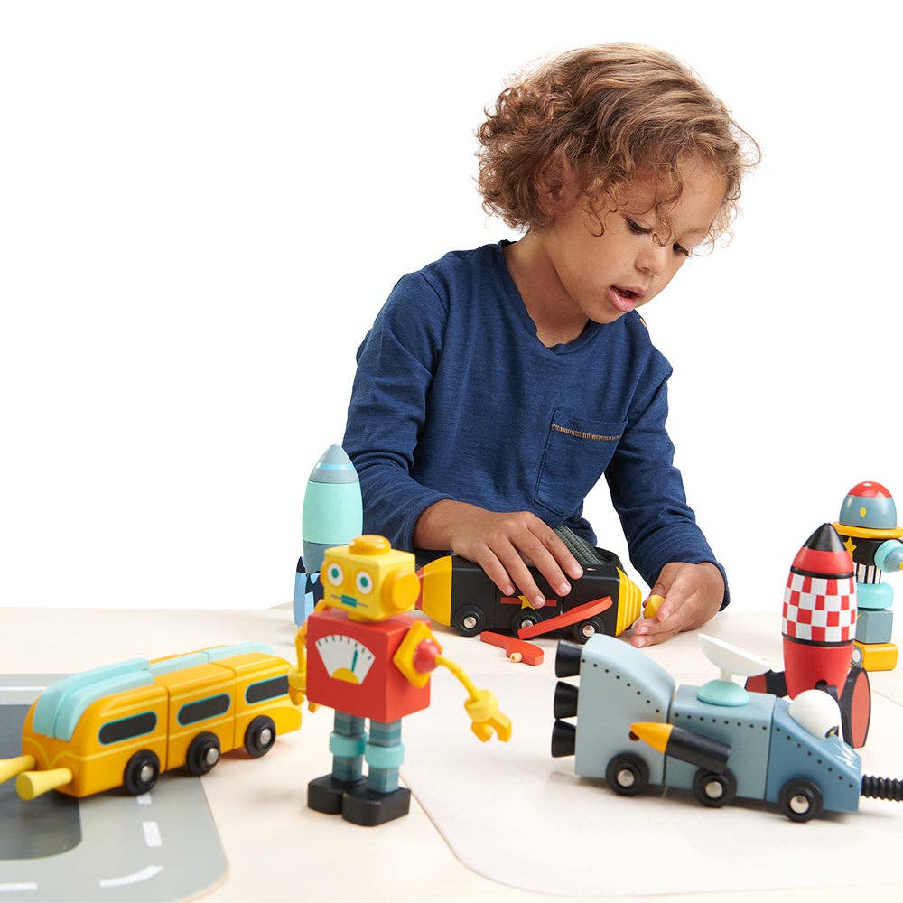 Space Race Wooden Construction Set