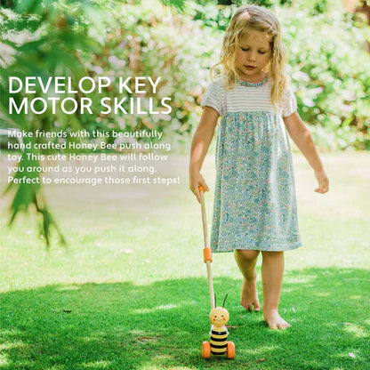 Wooden Push Along Honey Bee