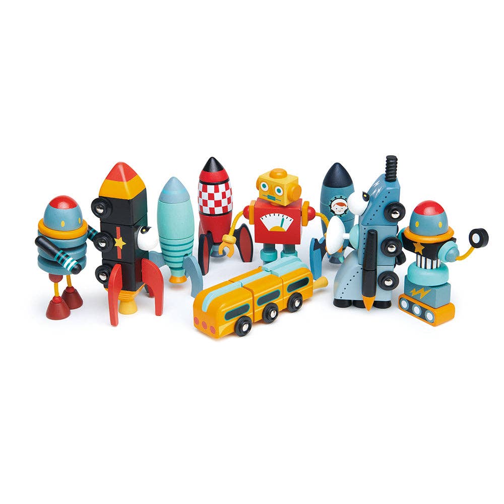 Space Race Wooden Construction Set